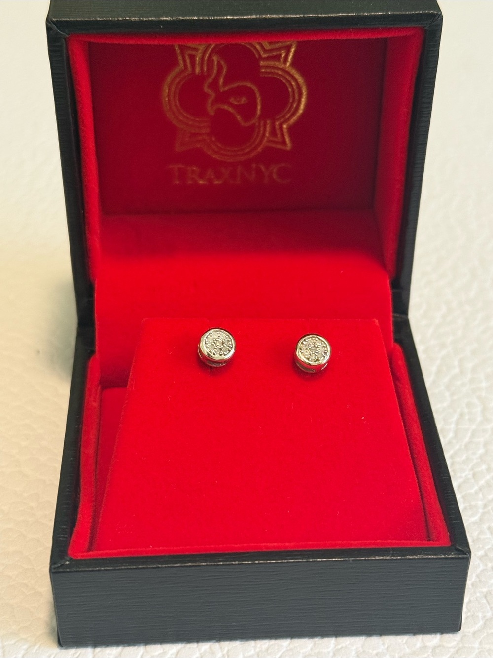 TraxNYC Round Stud Earrings - silver